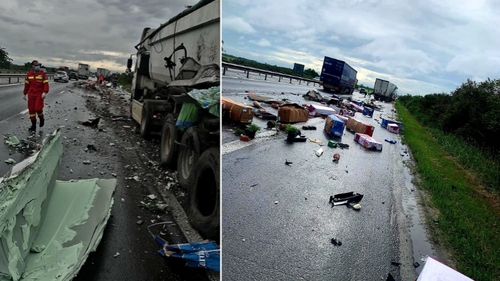 Accident mortal pe A1. Un tânăr a murit pe loc, după ce două camioane au intrat în coliziune