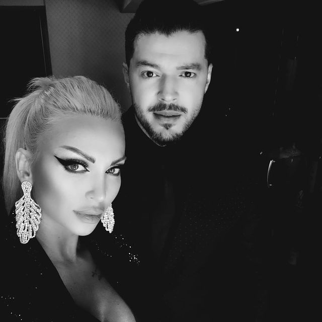 Victor Slav, alături de iubita lui