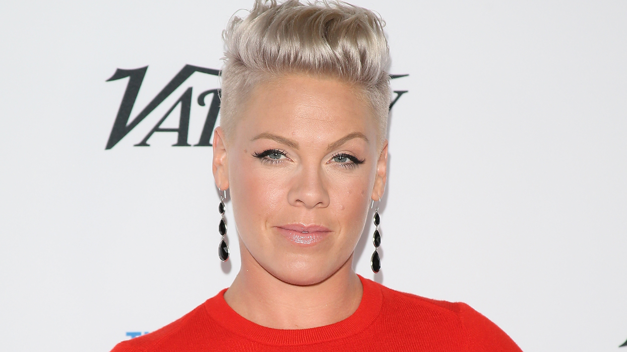 P!nk attends the Autism Speaks to Los Angeles celebrity chef gala held at the Barker Hangar on October 8, 2015 in Santa Monica, California.