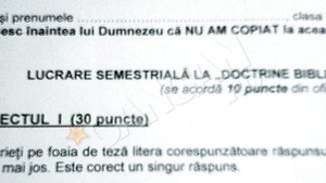 Pusi sa jure in fata lui Dumnezeu ca nu copiaza!