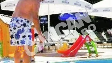 A servit-o ca la carte! Tociu i-a dat aripi fiicei sale pe tobogan