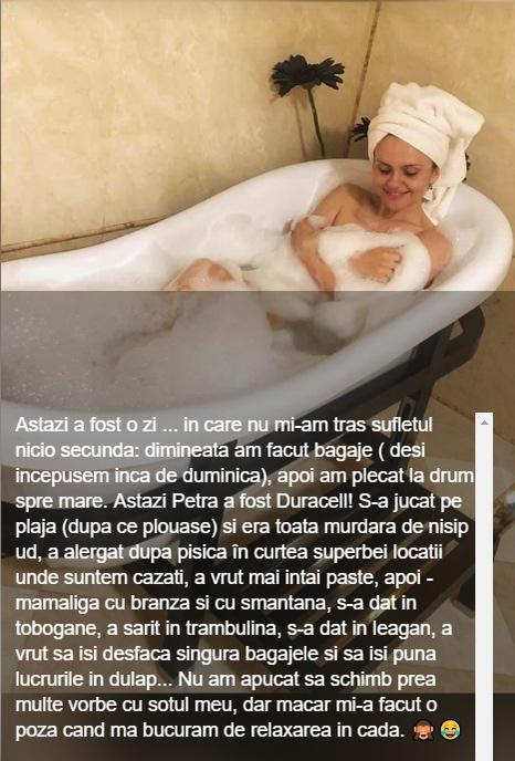 Cristina Șișcanu, fotografiată complet goală în cadă de Mădălin Ionescu. Imaginea HOT a devenit publică
