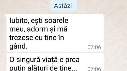 BANC | "Iubito, ești soarele meu, adorm și mă trezesc cu tine în gând"