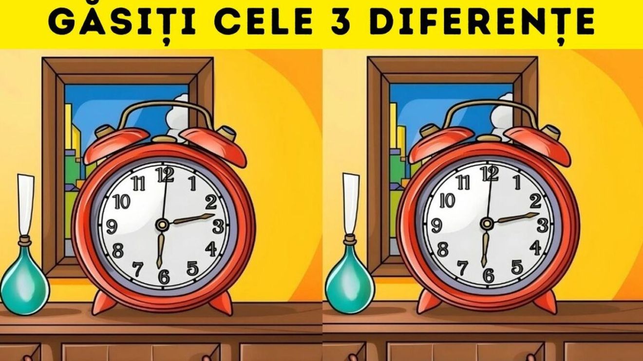 Test de perspicacitate | 3 diferențe în doar 20 de secunde. Numai geniile le găsesc!