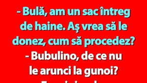 BANC | Bulă, Bubulina și sacul cu haine