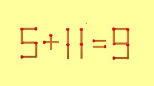 Testul IQ la care și geniile greșesc | Mută un singur băț pentru a corecta egalitatea 5+11=9