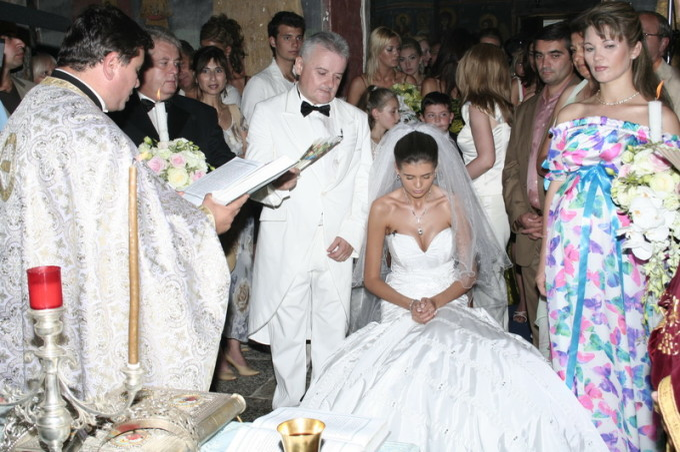 Irinel Columbeanu și Monica Gabor, în ziua căsătoriei