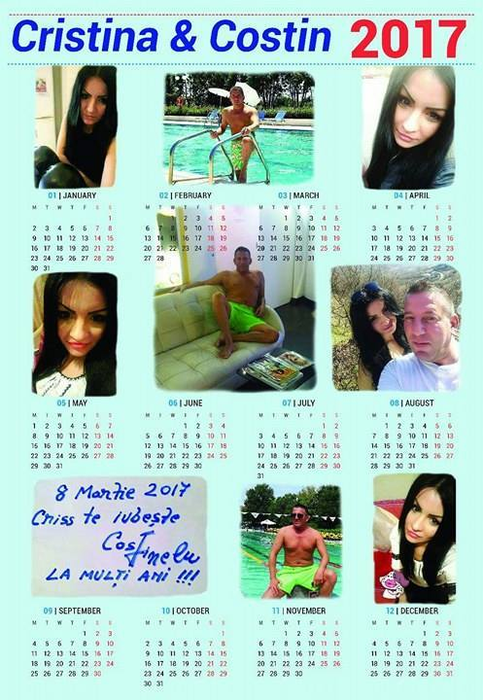 Costin Mărculescu i-a făcut un cadou special de 8 Martie iubitei sale, un calendar cu ei doi