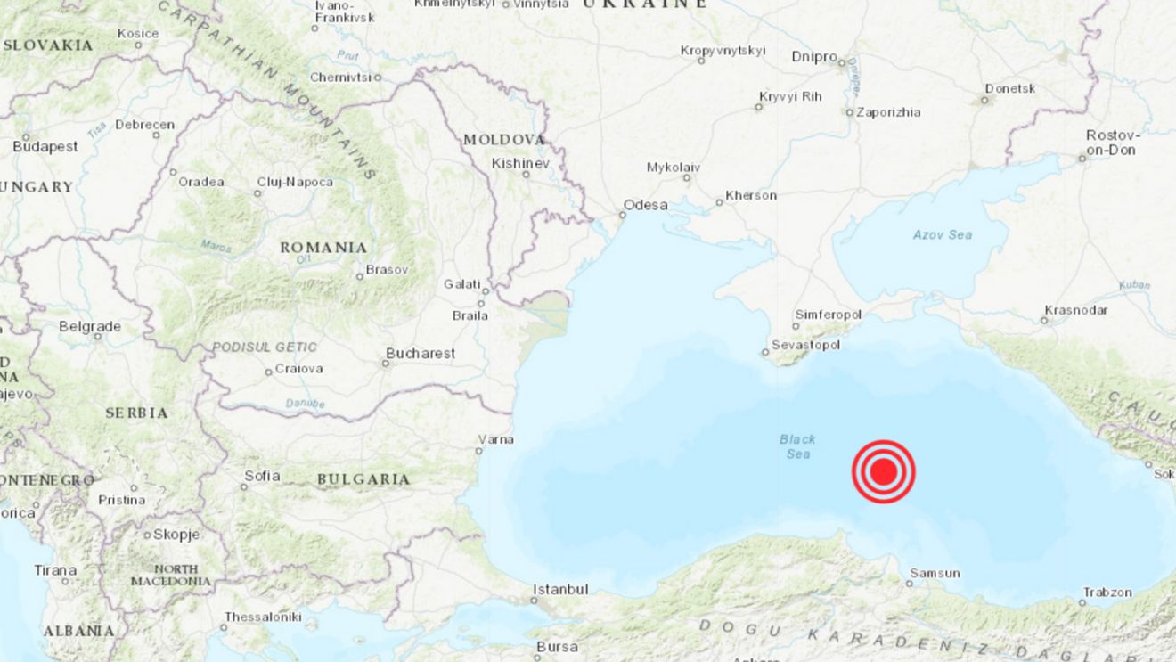 Cutremur puternic înregistrat în Marea Neagră. Ce magnitudine a avut seismul