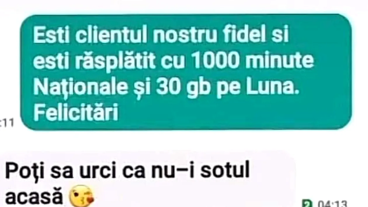 Cel mai tare banc | Ești clientul nostru fidel și ești răsplătit cu 1.000 minute naționale și 30 Gb pe lună. Felicitări!