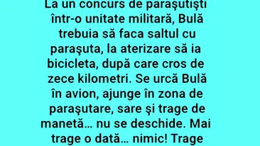 BANC | Bulă sare cu parașuta. Trage de manetă și nu se deschide