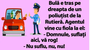 BANC | Bulă e tras pe dreapta de un polițist de la Rutieră