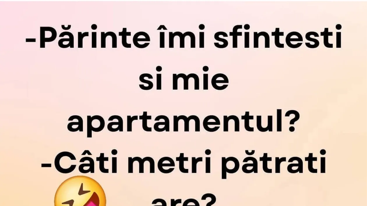 BANCUL ZILEI | Sfințirea apartamentului