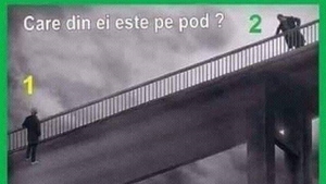 Test de perspicacitate. Doar unul dintre cei doi stă pe pod, dar cei mai mulți oameni greșesc răspunsul!