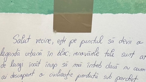 Ce mesaj a lăsat un român, exasperat de zgomotul produs de un vecin, la avizier. S-a viralizat rapid!