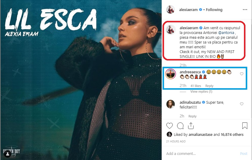 Alexia Eram s-a lansat în muzică! Prezentatoarea de la Pro TV este mândră de piesa de debut a fiicei sale, “LIL ESCA”