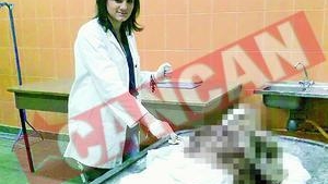 O pustoaica s-a pozat langa un cadavru in putrefactie