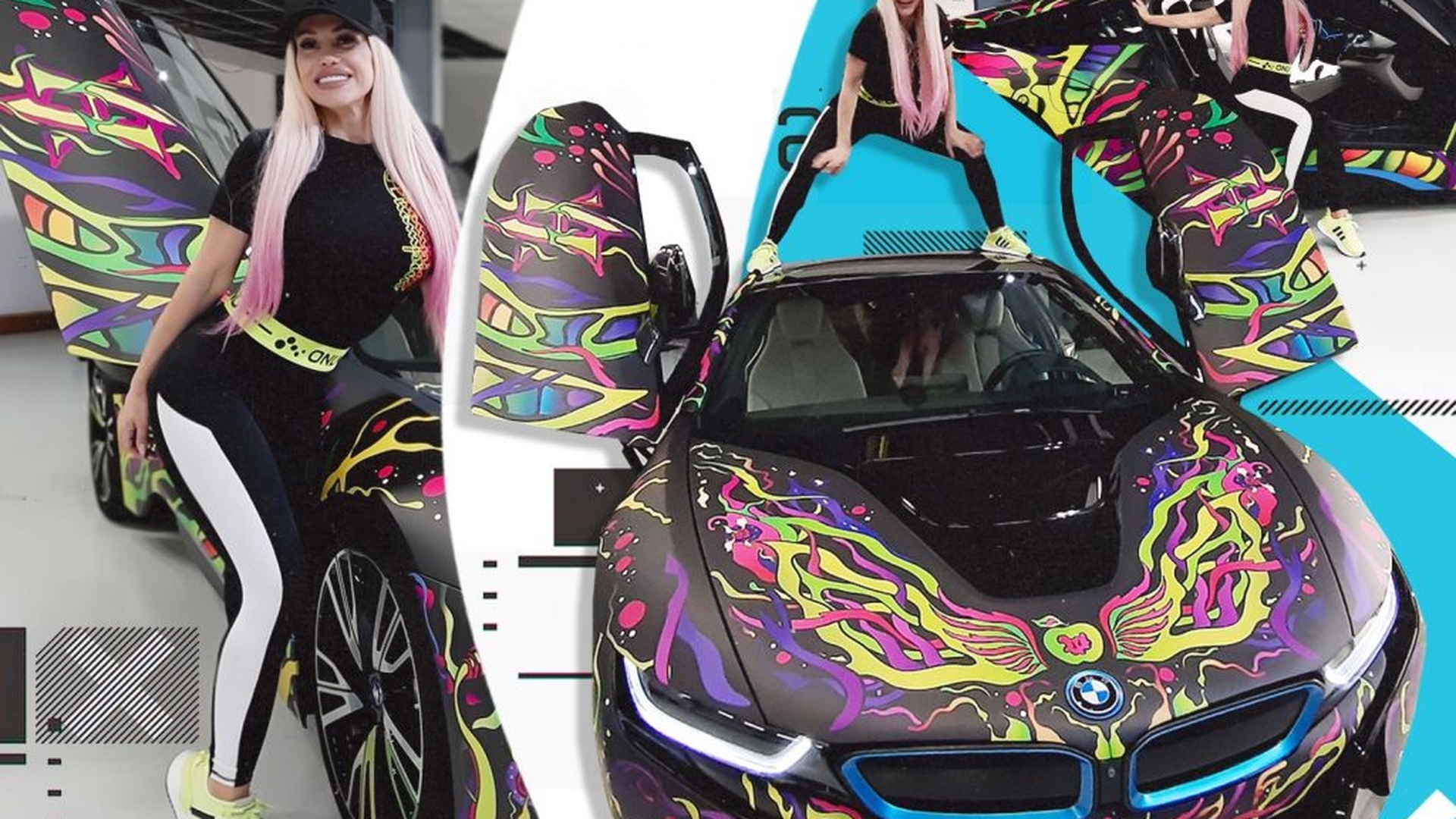 Anda Adam și-a "tunat" BMW-ul i8 de 150.000 €. Avem primele imagini cu noua "față" rebelă a bolidului