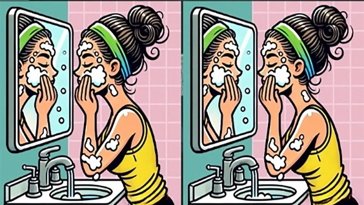 Test de perspicacitate | Descoperiți 3 diferențe între cele două fete din această poză!