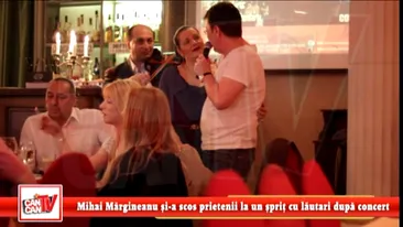 Mihai Margineanu si-a scos prietenii la un sprit cu lautari dupa concert