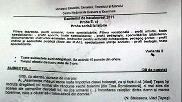 Uite care au fost subiectele la istorie si matematica la BAC 2011