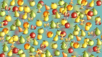 Test de logică | Identificați lămâia ascunsă printre fructele din imagine, în cel mult 5 secunde!