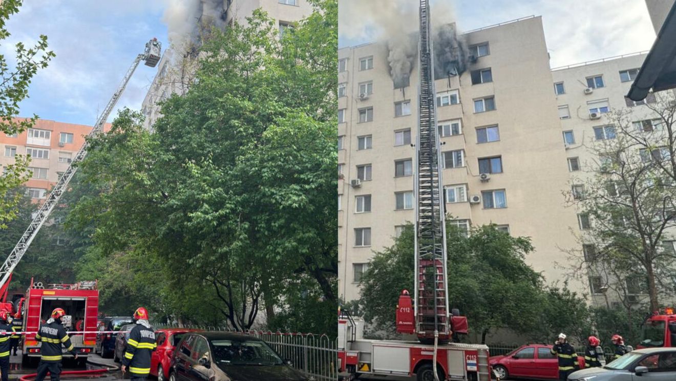 Arde un bloc de pe Bulevardul 1 Decembrie 1918 din București! Până acum 2 persoane au decedat, iar alte 8 victime au avut nevoie de îngrijiri medicale