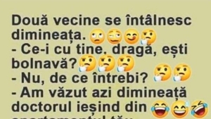 BANC | Două vecine se întâlnesc dimineața