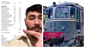 Ce salariu are Doru ca mecanic de locomotivă CFR? Tânărul și-a publicat fluturașul: „Se poate și în România”