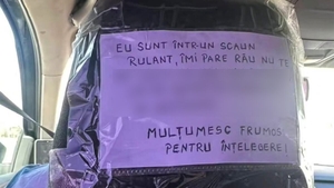 Mesajul lipit de un șofer BOLT român, pe spatele tetierei: "Eu sunt într-un scaun rulant, îmi pare rău nu te..." Finalul a devenit viral