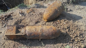 Un vasluian a găsit cinci bombe de artilerie și două proiectile de infanterie din al doilea Război Mondial