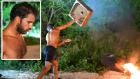 Gestul golănesc făcut de Iancu Sterp, după ce a pierdut cu Zanni în finala Survivor All Stars. N-a ținut cont de camerele de filmat și a distrus tot ce i-a stat în cale