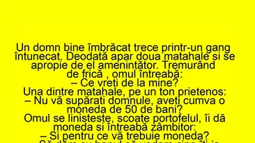 BANCUL ZILEI | Domnule, aveți cumva o monedă de 50 de bani?