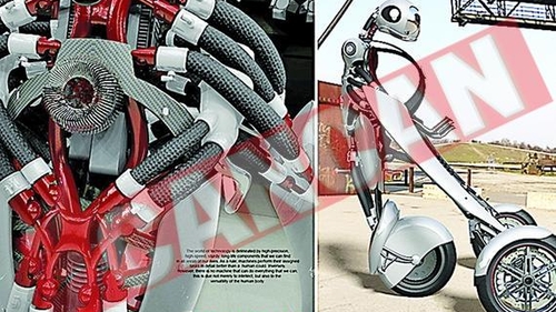 Motocicleta cu muschi artificiali