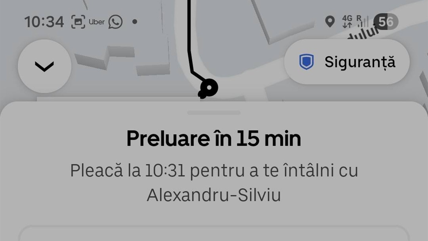Ce mesaj i-a trimis un șofer BOLT, supărat că s-a scumpit benzina, unui client care tocmai comandase o cursă