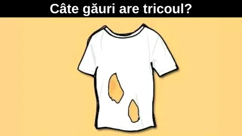 Test IQ | Câte găuri are acest tricou? Geniile le numără în 8 secunde