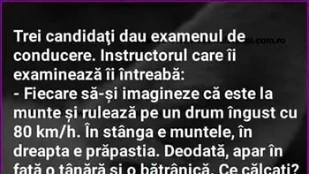 BANC | Trei candidați dau examenul de permis auto