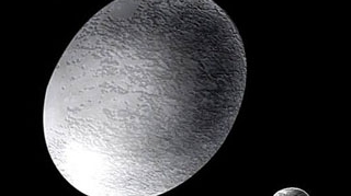Haumea, o planeta pitica din sistemul nostru solar, este acoperita cu cristale de gheata