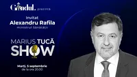 Marius Tucă Show începe marți, 5 septembrie, de la ora 20.00, live pe gândul.ro. Invitat: prof. univ. dr. Alexandru Rafila