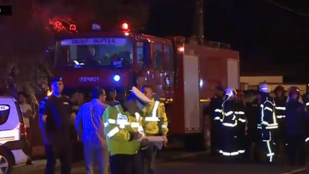 Accident tragic în Buftea! Un șofer beat a intrat pe contrasens. Copiii lui au fost proiectați prin parbriz, iar unul a murit pe loc