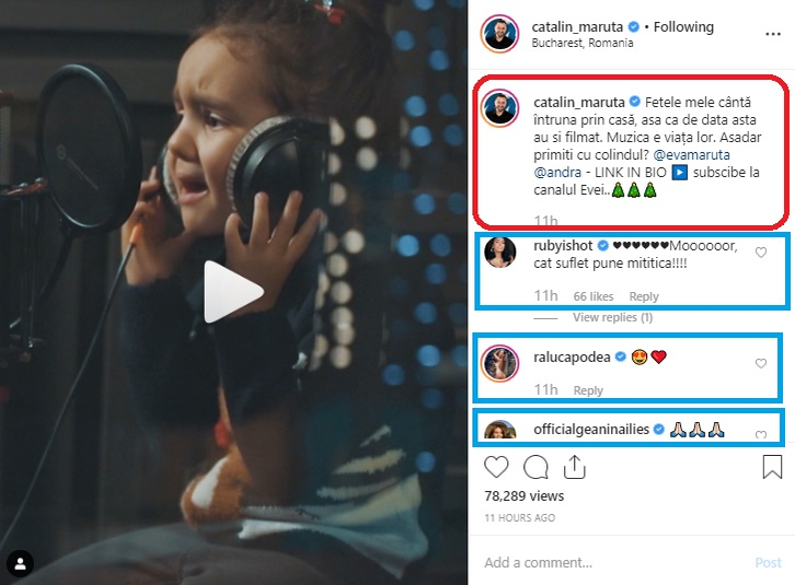 Andra, primul cântec de Crăciun lansat împreună cu fiica ei. Eva a moștenit talentul îndrăgitei artiste, iar versurile colindului sunt emoționante