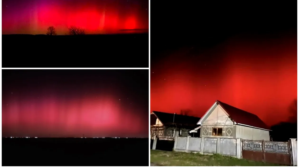 Spectacol pe cerul României! Aurora Boreală, vizibilă în mai multe zone din țară | FOTO
