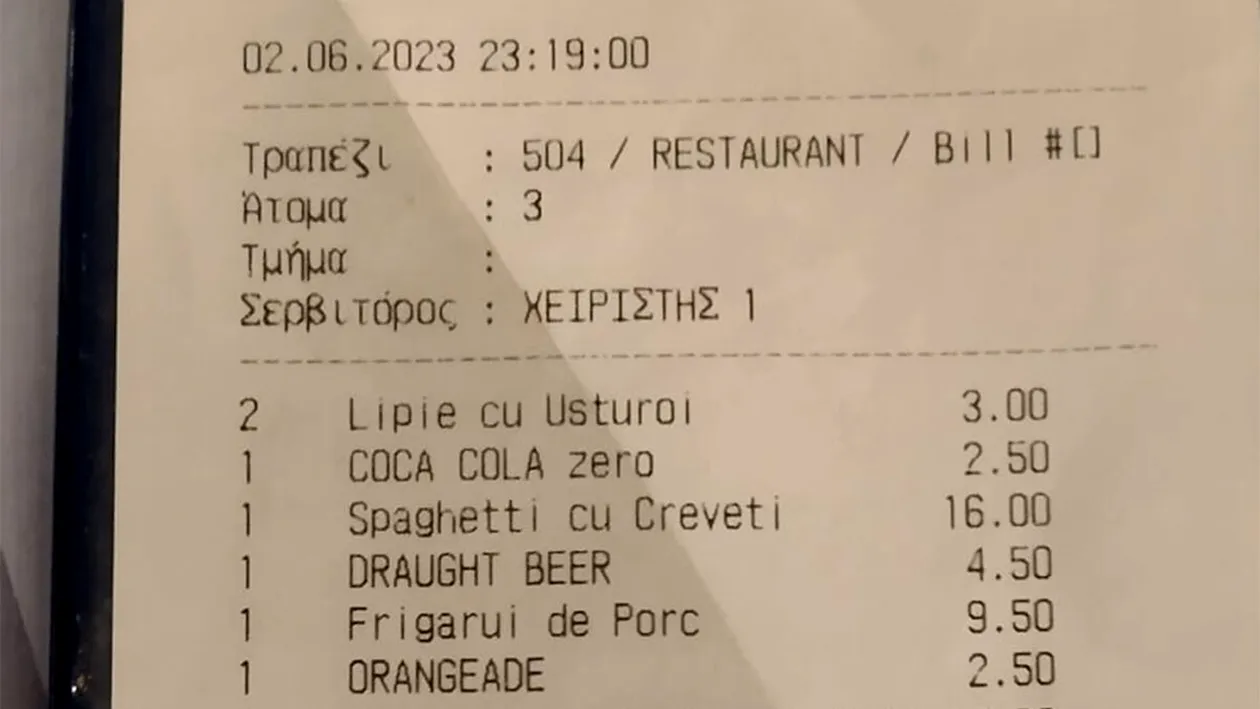 Nu e o eroare! Câți euro au plătit 8 turiști români pe o masă, într-un restaurant din Thasos