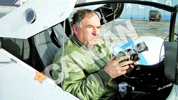 Comandorul Petru Lazar, dus azi pe ultimul drum de elita aviatiei romanesti. A murit inainte sa-si construisca o pista doar a lui