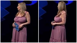 Celebra prezentatoare TV a născut la 51 de ani. Mulți credeau că poartă un costum de Halloween când au văzut imaginile, dar starul abia născuse