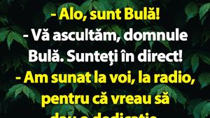 BANC | Bulă sună la radio pentru a da o dedicație