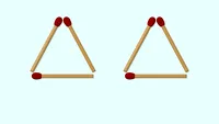 99 din 100 se dau bătuți la acest test IQ | Mutați un singur băț, pentru a obține 4 triunghiuri!