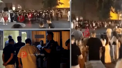 Scandal în centrul Timișoarei: zeci de persoane s-au luat la bătaie în fața Operei. Au fost folosite și cuțite