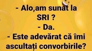 Bancul zilei. "Alo, am sunat la SRI?"