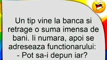 BANC | Un tip vine la bancă și retrage o sumă imensă de bani